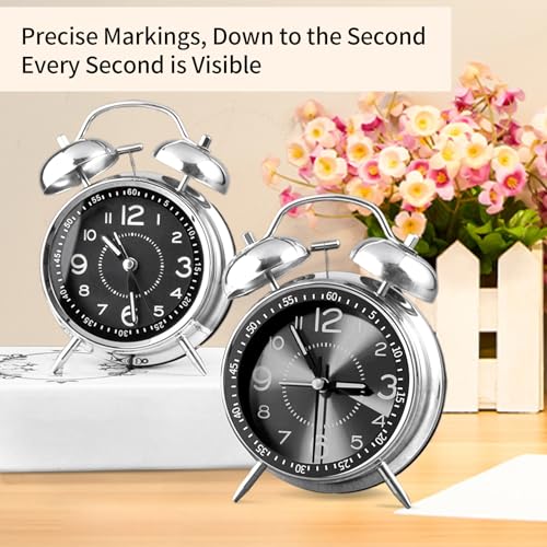 アナログ卓上時計, デスクトップ クラシック アナログ アラーム クロック, 学校 寮 居間 トイレ 夜間照明機能付き