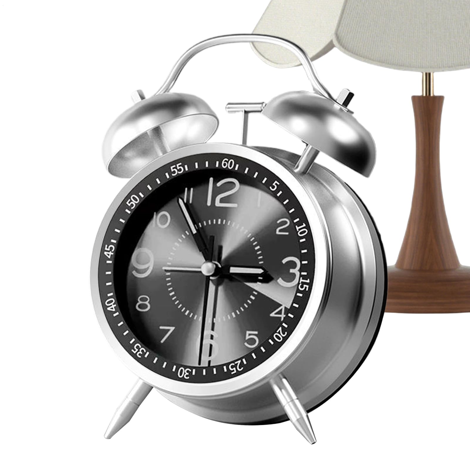 アナログ卓上時計, デスクトップ クラシック アナログ アラーム クロック, 学校 寮 居間 トイレ 夜間照明機能付き
