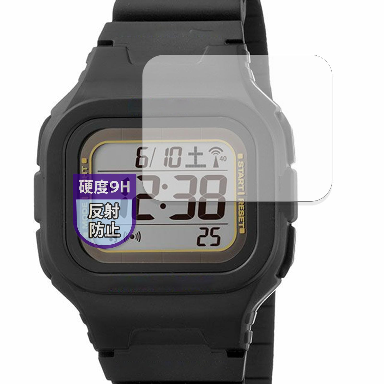 MotoMoto MotoMoto フィルム MAG 電波ソーラーウォッチ ウェーブフォース MW-550 用 ガラスフィルム (極薄 ファイバー) 保護フィルム 反射低減 日本製