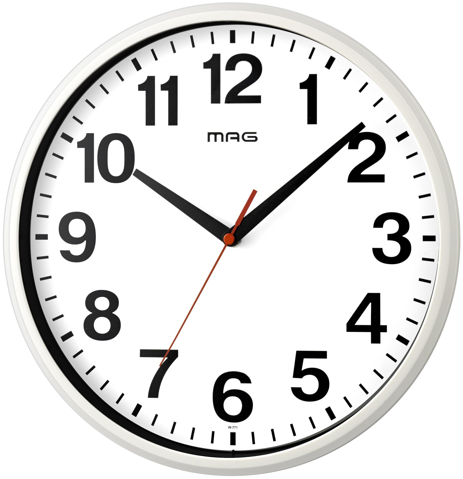 MAG(マグ) 掛け時計 壁掛け時計 アナログ 静音 連続秒針 直径29.0㎝ シンプル おしゃれ ホワイト シューレ W-771 WH-Z ノア精密